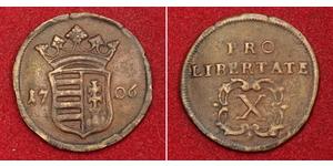 10 Poltura Ungheria Rame Francesco II Rákóczi(1676 – 1735)