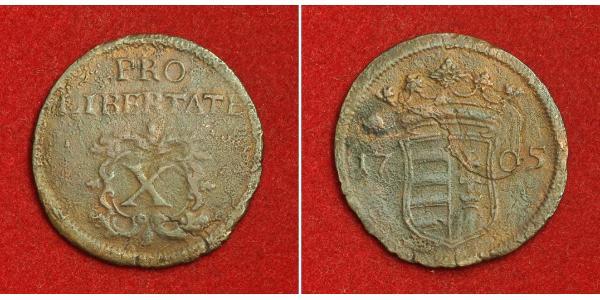 10 Poltura Угорщина Мідь Ференц II Ракоці(1676 – 1735)