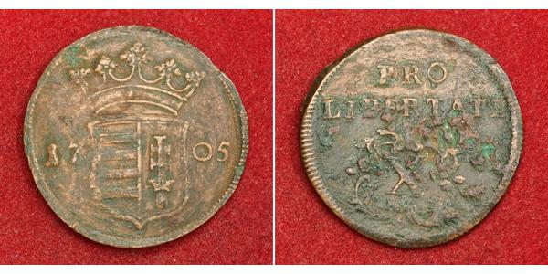 10 Poltura Угорщина Мідь Ференц II Ракоці(1676 – 1735)