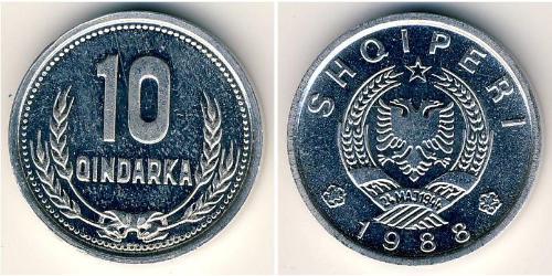 10 Qindarka Albanien Aluminium 