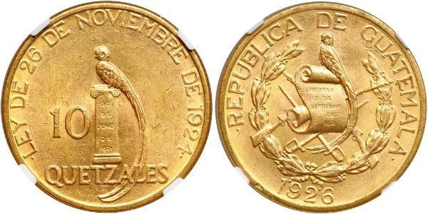10 Quetzal Guatemala (1838 - ) Oro 