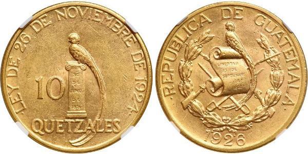 10 Quetzal Guatemala (1838 - ) Oro 