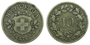 10 Rappen Svizzera Argento 