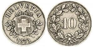 10 Rappen Svizzera Argento 