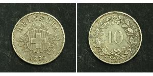 10 Rappen Svizzera Argento 