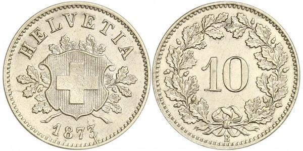 10 Rappen Svizzera Argento 