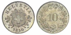 10 Rappen Schweiz Silber 