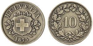 10 Rappen Schweiz Silber 