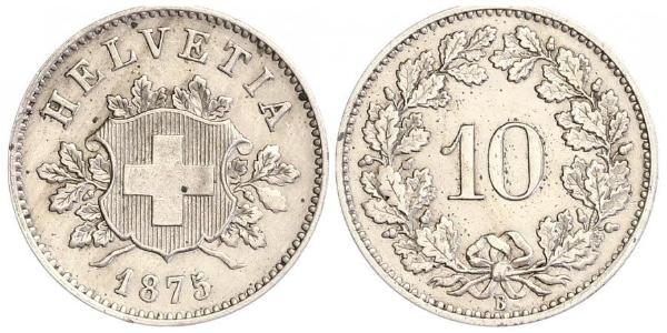 10 Rappen Schweiz Silber 