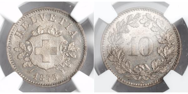 10 Rappen Schweiz Silber 