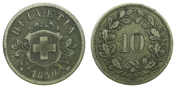 10 Rappen Schweiz Silber 