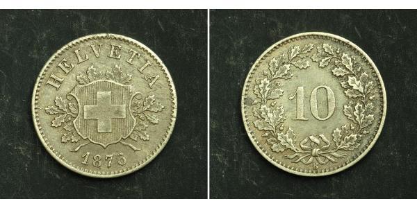 10 Rappen Schweiz Silber 