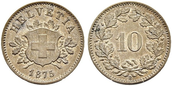 10 Rappen Schweiz Silber 