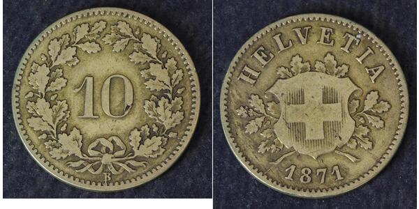 10 Rappen Switzerland Silver 