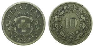 10 Rappen 瑞士 銀 