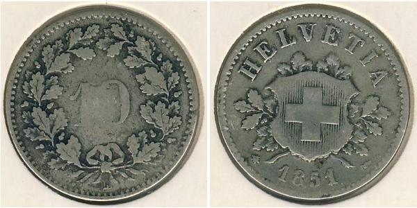 10 Rappen 瑞士 銀 
