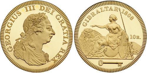 10 Real Gibraltar Gold George III (1738-1820)