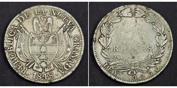 10 Real Republik Neugranada (1831–1858) Silber 