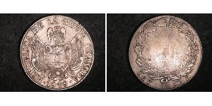 10 Real Republic of New Granada (1831–1858) Silver 