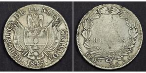 10 Real Republic of New Granada (1831–1858) Silver 