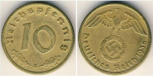 10 Reichpfennig Troisième Reich (1933-1945) Laiton 