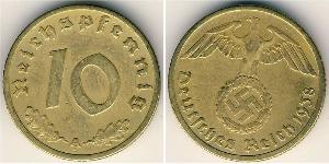 10 Reichpfennig Alemania nazi (1933-1945) Latón 