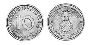 10 Reichpfennig Alemania nazi (1933-1945) Latón 