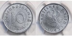 10 Reichpfennig Alemania nazi (1933-1945) Zinc 