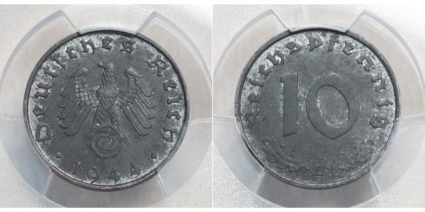 10 Reichpfennig Nazi Germany (1933-1945) Zinc 