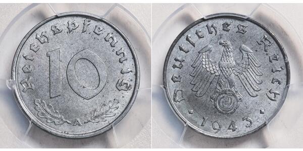 10 Reichpfennig Deutsches Reich (1933-1945) Zink 