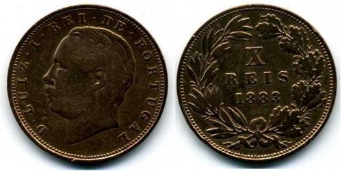 10 Reis Kingdom of Portugal (1139-1910) Bronze 