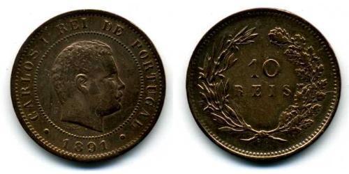 10 Reis Kingdom of Portugal (1139-1910) Bronze 