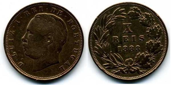 10 Reis Kingdom of Portugal (1139-1910) Bronze 