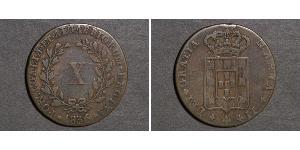 10 Reis Reino de Portugal (1139-1910) Cobre María II de Portugal (1819-1853)