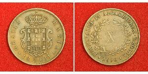 10 Reis Reino de Portugal (1139-1910) Cobre María II de Portugal (1819-1853)