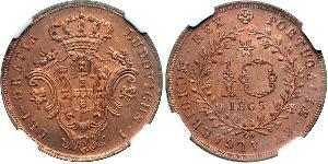 10 Reis Azores / Kingdom of Portugal (1139-1910) Copper 