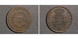 10 Reis Royaume de Portugal (1139-1910) Cuivre Marie II de Portugal (1819-1853)