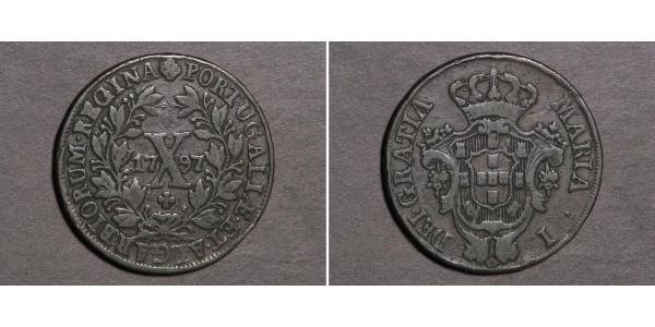 10 Reis Royaume de Portugal (1139-1910) Cuivre Marie I de Portugal (1734-1816) / Jean VI de Portugal (1767-1826)