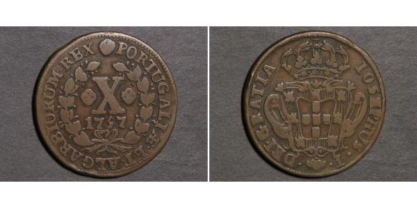 10 Reis Regno del Portogallo (1139-1910) Rame Joseph I of Portugal (1714-1777)