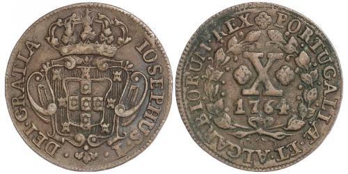 10 Reis 葡萄牙王國 (1139 - 1910) 銅 Joseph I of Portugal (1714-1777)