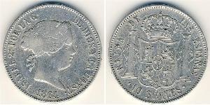 10 Rial Kingdom of Spain (1814 - 1873) Argent 