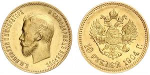 10 Rouble Empire russe (1720-1917) Or Nicolas II (1868-1918)