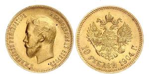 10 Rouble Empire russe (1720-1917) Or Nicolas II (1868-1918)