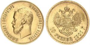 10 Rouble Empire russe (1720-1917) Or Nicolas II (1868-1918)