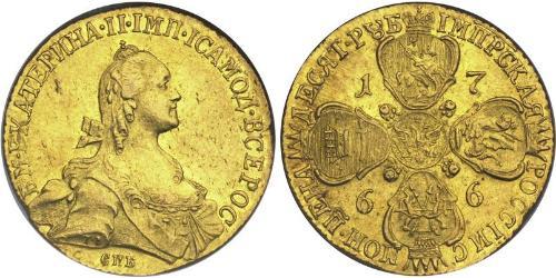 10 Rouble Empire russe (1720-1917) Or Catherine II (1729-1796)