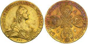 10 Rubel Russisches Reich (1720-1917) Gold Katharina II (1729-1796)