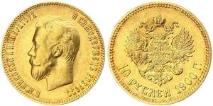 10 Rubel Russisches Reich (1720-1917) Gold Nikolaus II (1868-1918)