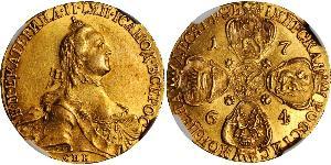 10 Rubel Russisches Reich (1720-1917) Gold Katharina II (1729-1796)