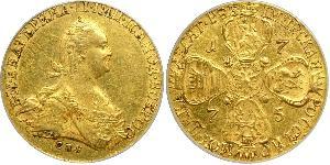 10 Rubel Russisches Reich (1720-1917) Gold Katharina II (1729-1796)