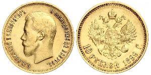10 Rubel Russisches Reich (1720-1917) Gold Nikolaus II (1868-1918)